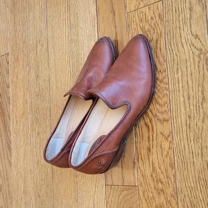 Frye brown leather loafer